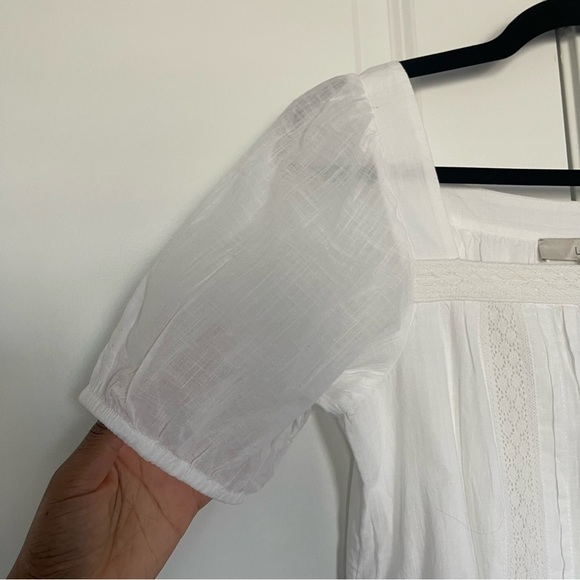 LOFT Lacy Square Neck Flounce Dress - Picture 5 of 9